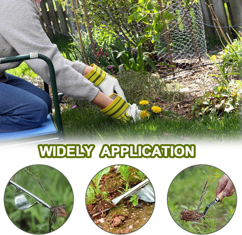 Garden Weeding Tool Stainless Steel Weed Puller Tool Removal Weed Puller Yard Gardening Lawn Tool for Sidewalk Patio Wall Crevice...