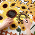 92 Pcs Summer Sunflower Bulletin Board Decorations Sun Flower Cutouts with Growth Spring Yellow Flower Bulletin Board Set for Classroom Window Wal...