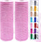 2 Rolls Deco Mesh Ribbon Rolls 10 inch 10 Yards (30 ft) Metallic Mesh Fabric with Foil Decorative Mesh Ribbon for Wreaths Christmas DIY Crafts Hal...