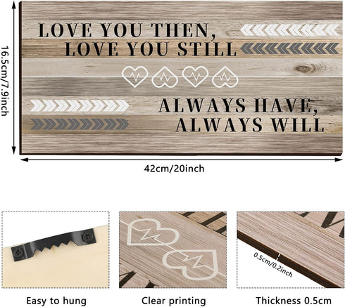 Maitys Bedroom Wall Decor Love You Then Love You Still Sign Master Rustic Hanging Wooden Wall Sign Inspirational Art Living Room Bedroom Bathroom ...