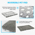 Dog Bed Mat, Reversible Crate Pad for Medium Small Dogs, Machine Washable, Portable and Soft Pet Bed Pad/Mat for 22-inch Kennel...