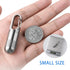 Small Titanium Pill Case,TISUR Keychain Pill Holder Travel Pill Box Container,Portable Pill Organizer Waterproof Metal Pill Case Bottle (Gray Tita...