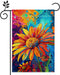 Fall Sunflower Garden Flag, Welcome Summer Garden Flag, 12x18 Inch Double Sided Burlap, Thanksgiving Yard Lawn Flag, Outdoor Patio House Decor...