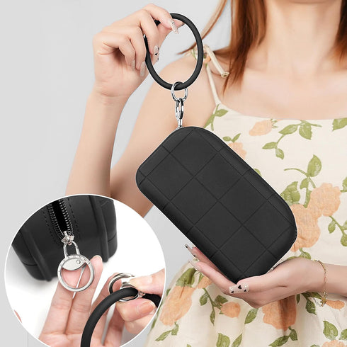 Silicone Makeup Bag Travel Cosmetic Bag Stuff Bag Makeup Pouch Cute Makeup Organizer Versatile Zipper Pouch for Women (Black)...