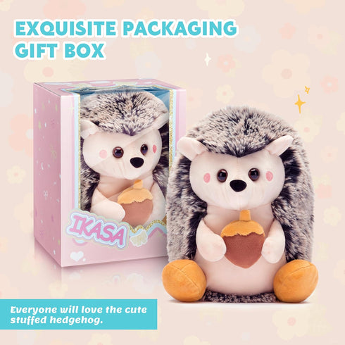 IKASA Hedgehog Stuffed Animals Plush Toys,8.5" Cute Plushie Soft Small Fluffly Cuddly Plushy Fluffy Toy, Gifts for Family Children Girls Boys...
