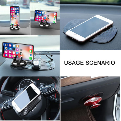 Anti-Slip Pad for Car Dashboard Multi-Functional Non-Slip Magic Sticky Gripping Mat PU Gel Washable Reusable Extra Strong for GPS,HUD,EZ Pass,Hold...