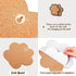 Decorative Cork Bulletin Board for Walls Memo Bulletin Pin Board Dog Paw Shape Bulletin Cork Board for Office Home Kitchen (2 Pieces)...