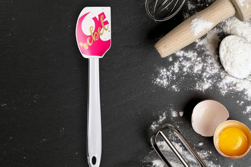 Star Wars 11-Inch Silicone Spatula - Cute Home Kitchen Baking, Cooking Utensil - White & Pink Rebel Design - Oven-Safe Household Grilling Gadget -...