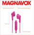 Magnavox MHP4820M-PK Gummy Earbuds with Microphone in Pink | Available in Pink, Purple, White, Black, & Blue | Earbuds Gummy | Extra Value Comfort...