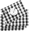 Nobildonna 18"x13" Plaid Checkered Placemats,Black & White Checker, Quality Thin and Durable Placemats for Dining Table Set of 4 (Black & White)...
