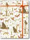 Colors of Rainbow Folded Flat Sheet Wrapping Paper Featuring Enchanted Forest with Animal Friends Squirrels Foxes Rabbits Bears (Fairytale Forest)...