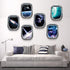 Blulu 6 Pieces 3D Space Capsule Window Wall Decor Outer Space Window Wall Decals Poster Spacecraft Astronaut Mural Galaxy Wallpaper Stickers for K...