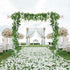 Mavee Artificial Wisteria Vine Garland Hanging Decor - 28.8ft Silk Flowers with Ivy Leaves (4x7.2ft) for Wedding, Home Floral Arrangements - White...
