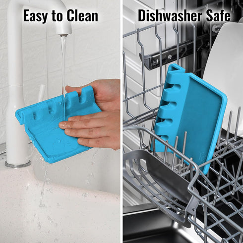 Zulay Kitchen Silicone Utensil Rest with Drip Pad for Multiple Utensils - BPA-Free, Heat-Resistant Spoon Rest & Spoon Holder for Stove Top - Kitch...