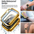 Goton 2 in 1 Waterproof Case for Apple Watch Screen Protector 44mm SE 2nd Gen Series 6 5 4 SE, 360 Protective Glass Face Cover Hard PC Bumper + Ba...