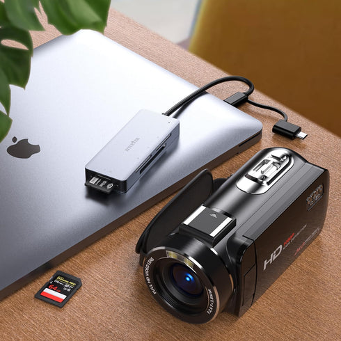 USB3.0 Type-C Multi Card Reader, SD/Micro SD/CF/MS/XD 5in1 Memory Card Reader, SD SDXC SDHC CF CFI TF Micro SD Micro SDXC Micro SDHC MS UHS-I Card...