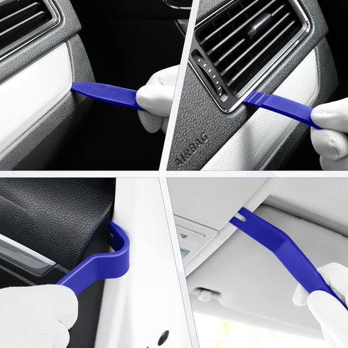 LivTee 5 pcs Auto Trim Removal Tool Kit, No Scratch Plastic Pry Tool Kit - Interior Door Panel Clip Fastener Removal Set for Vehicle Dash Radio Au...