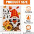 Fall is in the Air Gnome Pumpkin Coffee Decorative Garden Flag, Autumn Maple Leaves Yard Outside Decorations, Buffalo Plaid Cheetah Polka Dots Far...
