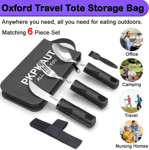 Adaptive Utensils for Parkinsons Patients Elderly, Weighted Utensils for Hand Tremors, Parkinsons Eating Utensils for Disabled People, Weighted Si...