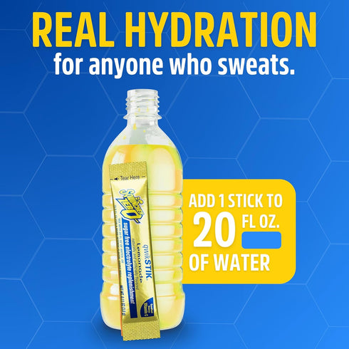 Sqwincher Zero Qwik Stik, Sugar Free, Low Calorie, Low Sodium Electrolyte Powder Hydration Drink Mix, Lemonade, .11 0z Packet (Pack of 50)...