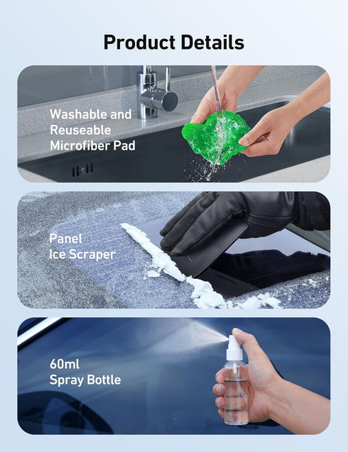 AstroAI Windshield Cleaner, Microfiber car Window Cleaner with 4 Reusable and Washable Microfiber Pads and Extendable Handle Auto Inside Glass Wip...