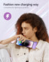 Purple Small Portable Battery Charger 4800mAh, Tiny Power Bank Ultra-Compact 15W Fast Charging Mini Battery Pack Power Charger for iPhone 14 Pro/1...