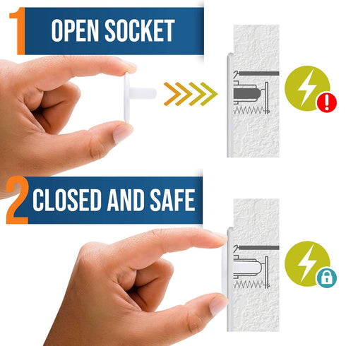 Outlet Covers Baby Proofing (50 Pack) Safe & Secure Electric Plug Protectors | Sturdy Childproof Socket Covers for Home & Office | Easy Installati...