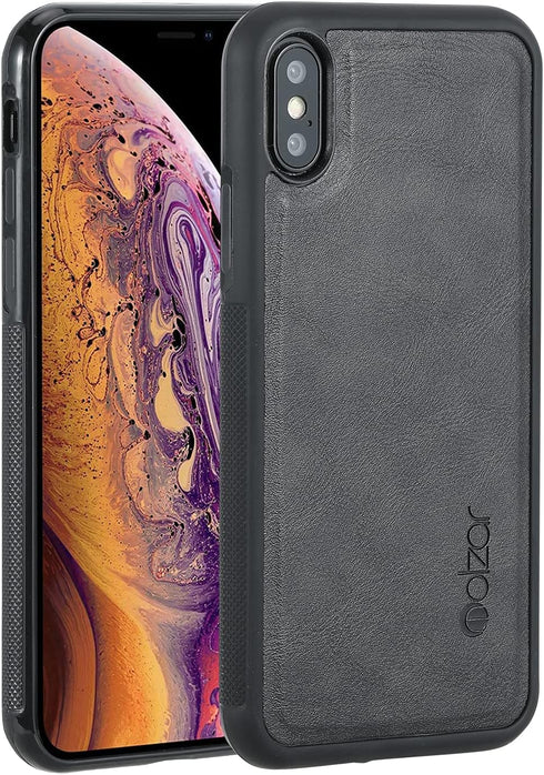 molzar GripBig Series for iPhone Xs and iPhone X Case, Built-in Metal Plate for Magnetic Mount, Works with Qi-Certified Chargers, Compatible with ...