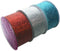 Morex Ribbon 98509P3-914 Sparkles Glitter Ribbon 1.5" X 12 YD Patriotic Ribbon for Gift Wrapping, Red/Natural/Blue (3-Pack), 4th of July Decoratio...