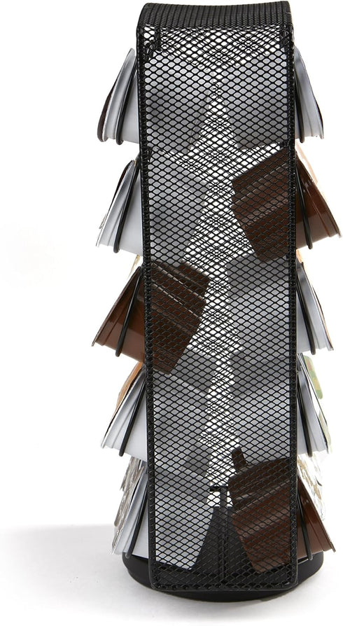 Mind Reader Single Serve Coffee Pod Carousel, 30 Pod Capacity, Breakroom, Metal Mesh, 6.75"L x 6.25"W x 12.5"H, Silver...