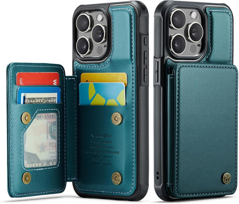 for iPhone 15 Pro Wallet Case with Card Holder, RFID Blocking for iPhone 15 Pro Case for Women Men, Durable Kickstand Shockproof Phone Case for iP...