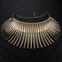 YADOCA African Collar Choker Necklace Earrings Set for Women Gold Statement Tooth Shape Tribal African Jewelry...