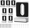 8 Sets of Metal Mirror Hanging Kit, Wall Mounting Mirror Clips for 1/4 Inch Mirror with Screw Rubber Pad, Heavy Mirror Mounting Hardware for Billb...