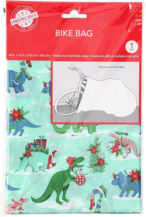 Christmas House Giant Gift Bicycle Bike Bag 60 in. x 72 in. Assorted Qty 1 New...