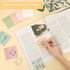 EOOUT Transparent Sticky Notes, 6 Pads 3x3 Inch, 6 Colors Pastel Clear Self-Adhesive Waterproof Translucent Sticky Notes, 300 Sheets, for Bible Ta...
