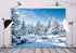 BELECO 5x3ft Fabric Winter Snow Forest Backdrop Majestic White Xmas Tree Wintry Scene Alps Photography Backdrop for Christmas New Year Event Party...