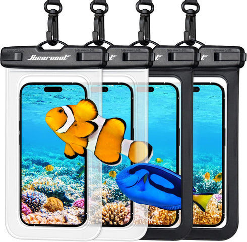 Hiearcool Waterproof Phone Pouch, Waterproof Phone Case for iPhone, Waterproof Cell Phone Dry Bag for Cruise Travel Vacation Essentials Large Wate...
