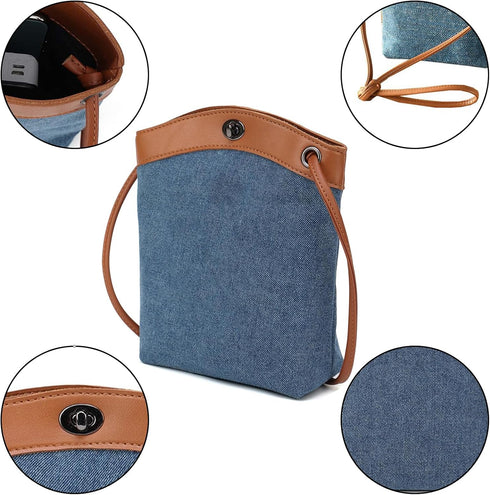 Crossbody Purses for Women Trendy Denim Small Cross Body Bag for Cell Phone Wallet...