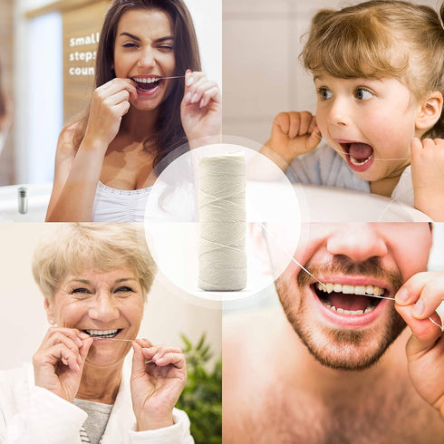 Refill Silk Dental Floss | Candelilla Wax Tooth Floss | Natural Dental Tape | Plastic Free Dental Floss | Eco Floss | Stainless Steel | Zero Waste...