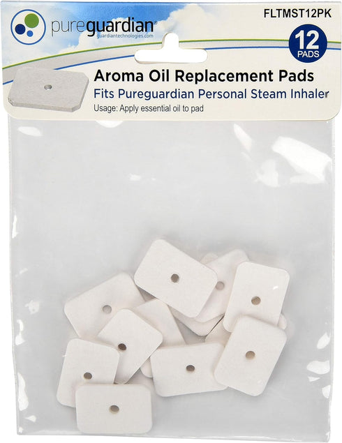 PureGuardian FLTMST12PK Essential Oil Replacement Pads for use with Mist Inhaler and Pluggable Air Purifiers, 12-Pack...