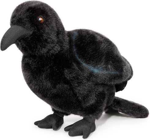 Crow Stuffed Animals - Realistic Standing Black Raven Plush Toy 10inch, Soft Plush Toy Crow Wild Animal Dolls, Cute Little Bird Raven Plush as Gif...