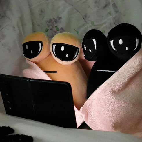 2 Pcs Alien Pou Plush Toy,Cute Pou Stuffed Animal,8.6 Inch Sad Pou Plushie,Children'S Day Gift,Birthday Gifts...