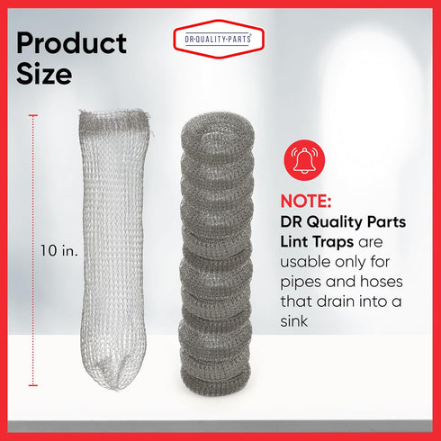12 Pieces Lint Traps Washing Machine Quality Snares for Laundry and Rust Proof Stainless Steel Mesh with Ties Hose Filter Screen Sock Catcher...