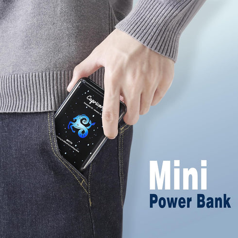Mini Power Bank 10000mAh,Small Portable Charger USB C in/Output 22.5W Fast Charging,Best Gift for Various Festivals - Constellation Battery Pack f...