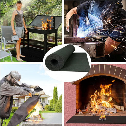 12"X12"X1/5'' Heat Shield Thermal Barrier Blanket Insulation Reflective Material High Temp Protection Carbon Felt for Stove Welders, Stuff for DIY...