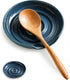 Spoon Holder, Ceramic Spoon Rest Spoon Rest for Countertop, Kitchen Decor for Stove Top, Coffee Bar Accessories, Dark Blue...