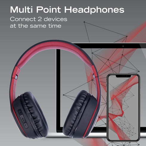 Louise&Mann Wireless Headphones Over Ear, Bluetooth Headphones 5.3, Foldable Lightweight with Soft Memory Foam Earmuffs, Built-in Mic with Wired M...