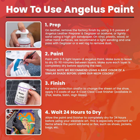 Angelus Flat White Acrylic Leather Paint 1oz...