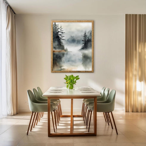Posterizer 1 pcs- trees and jungle-nature scene style 5-Landscape & Nature Art-Floral Botanical Art- Decor for Home & Office- unframed wall art...