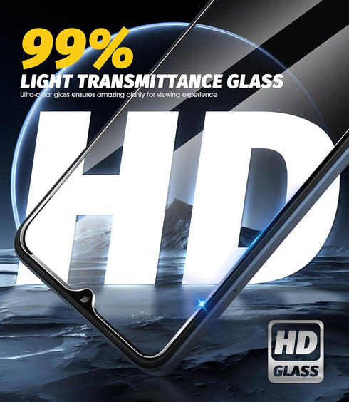 Orzero (4 Pack) Compatible for T-Mobile REVVL 6x 5G / REVVL 6 5G Tempered Glass Screen Protector, Protector De Pantalla 2.5D Arc Edges 9H HD Bubbl...